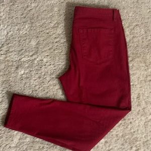Loft Red Straight Leg Jeans